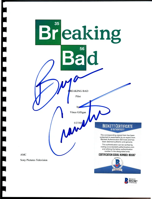 Breaking Bad Pilot Script with Bryan Crantson Autograph