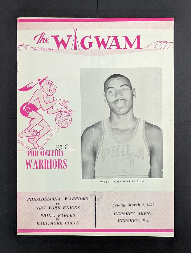 Wilt Chamberlain 100 Point Game Program