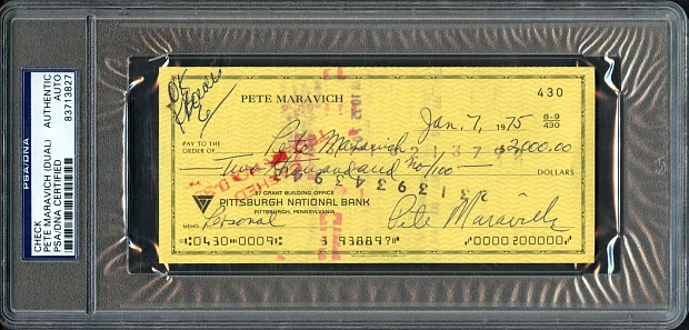 Pete Maravich Dual Auto Check
