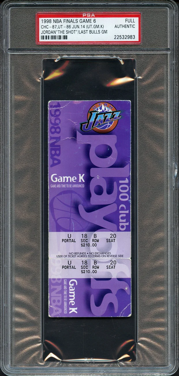 1998 NBA Finals Full Ticket