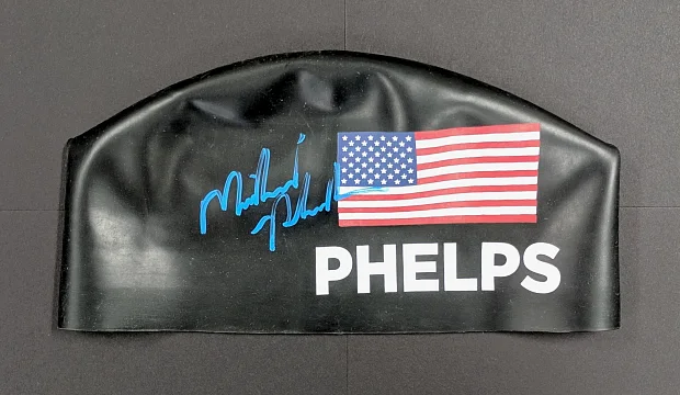 Michael Phelps Autographed Swim Cap